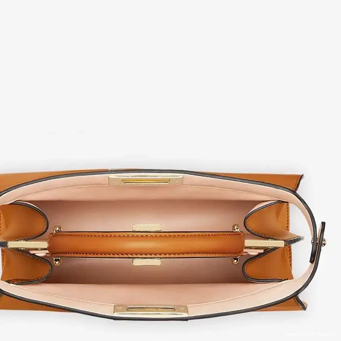 Cheap HOT Peekaboo Nappa In Laether ISeeU Medium Fendi Bag Brown 0328